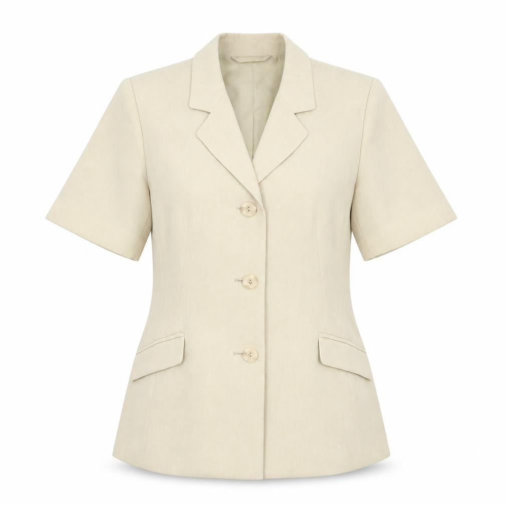 BHS Womens Beige  100% Polyester Jacket Suit Jacket Size 14