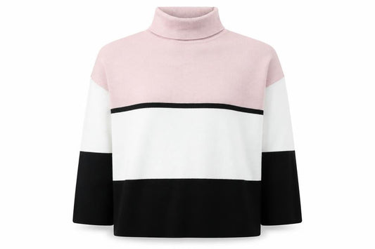 New Look Womens Multicoloured Colourblock Viscose Pullover Sweatshirt Size M  Pullover