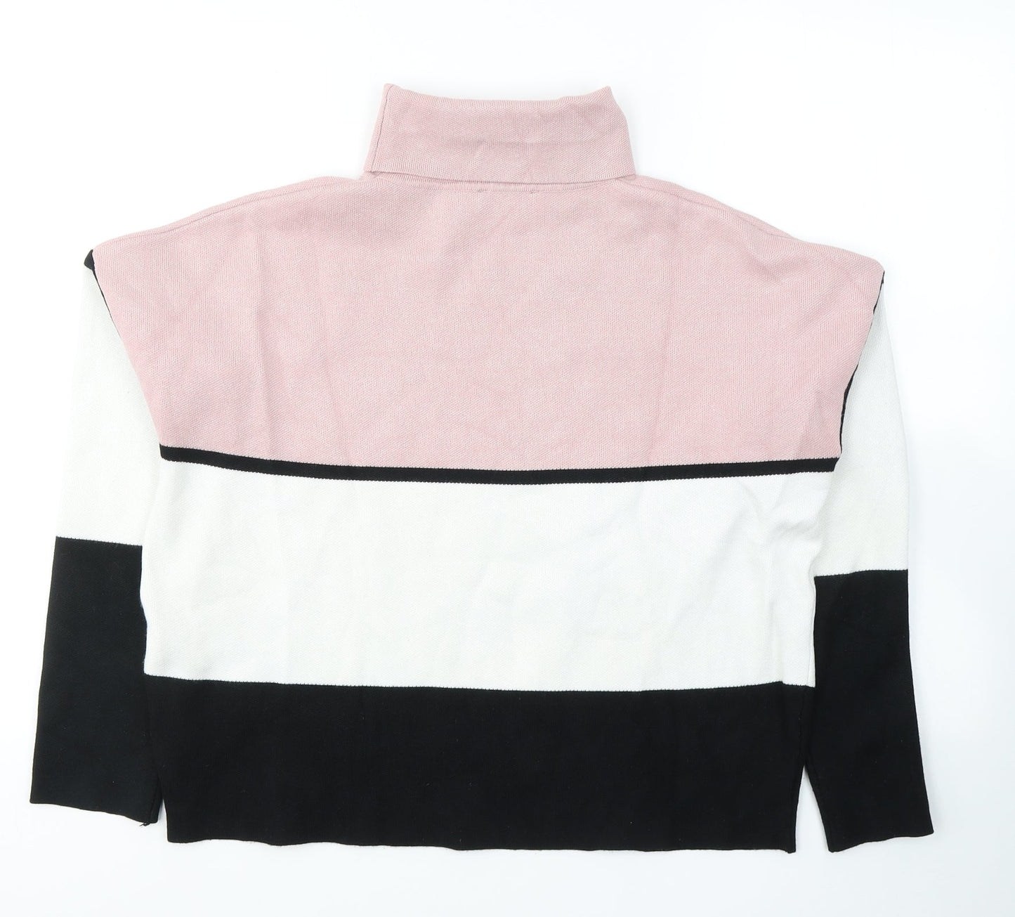 New Look Womens Multicoloured Colourblock Viscose Pullover Sweatshirt Size M  Pullover
