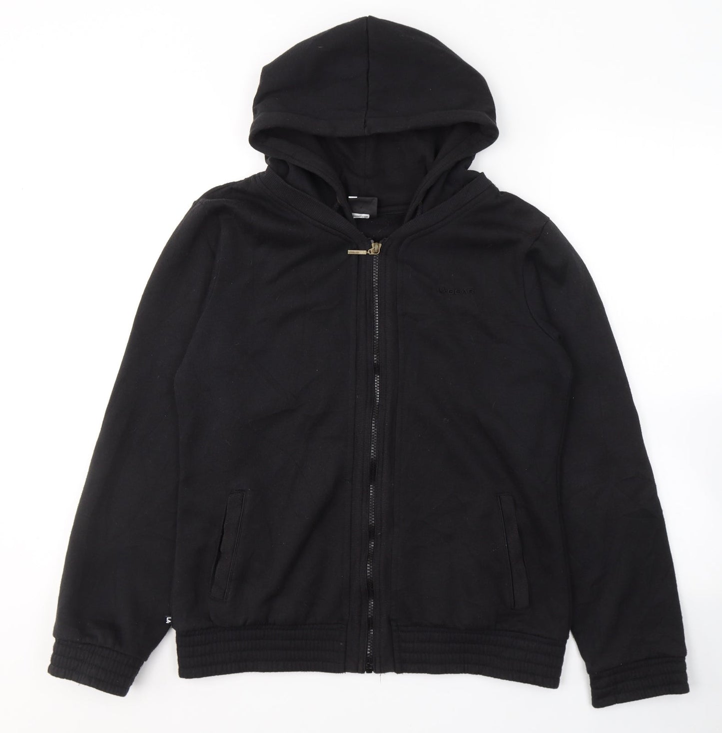 LA Gear Womens Black  Polyester Full Zip Sweatshirt Size 12  Zip