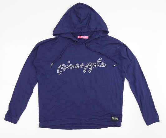 Pineapple Womens Blue  Viscose Pullover Hoodie Size S  Pullover