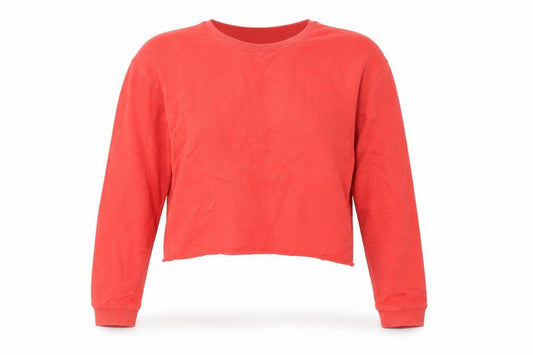 Miss Selfridge Womens Red  Cotton Pullover Sweatshirt Size 8  Pullover