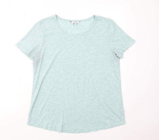 NEXT Womens Green  Viscose Basic T-Shirt Size 14 Crew Neck