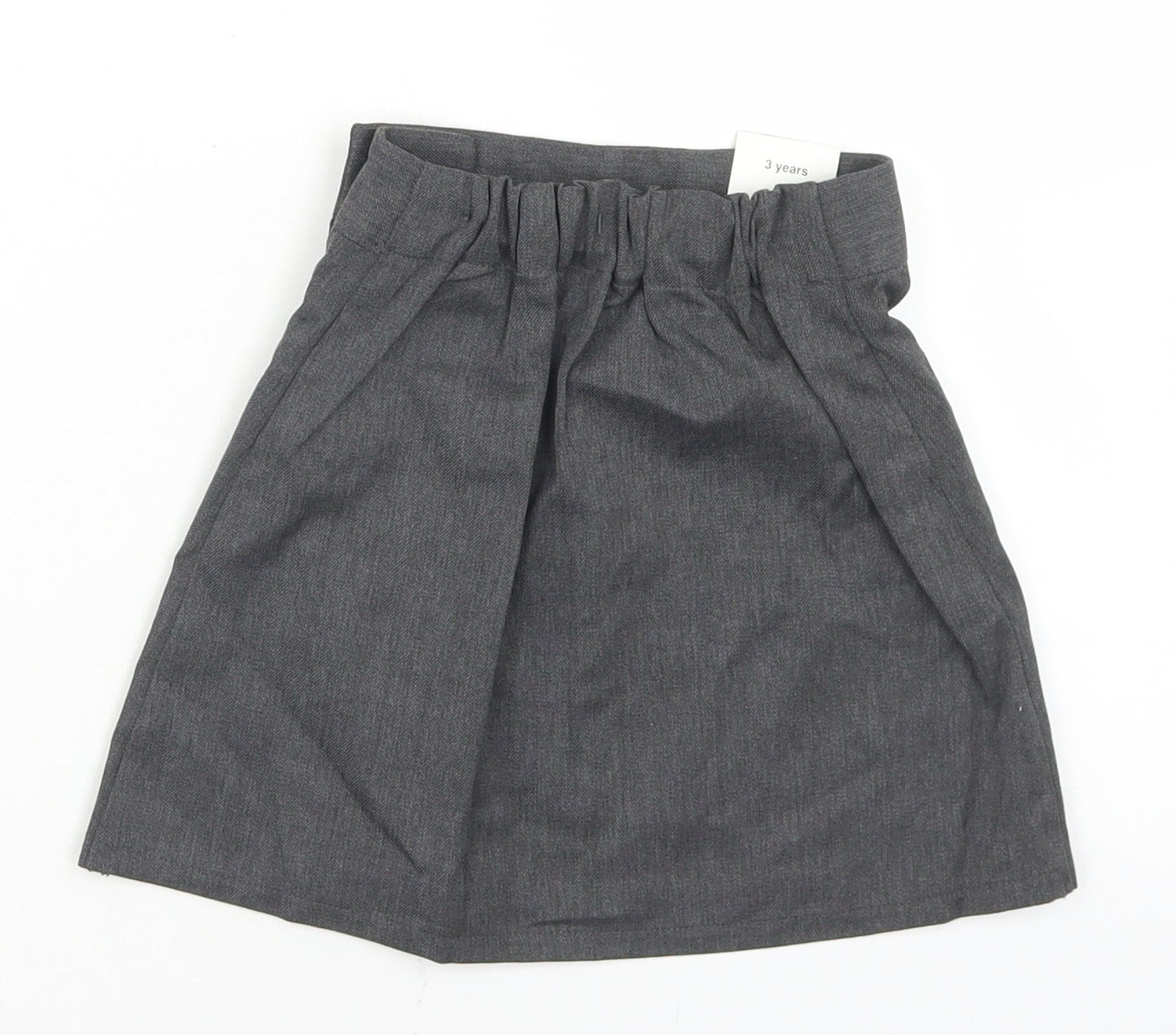 Matalan Girls Grey  Polyester Pleated Skirt Size 3 Years  Regular  - School Wear