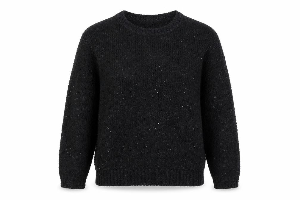 George Womens Black Round Neck  Polyester Pullover Jumper Size 10