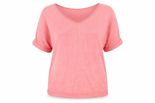 Monsoon Womens Pink V-Neck  Viscose Pullover Jumper Size M