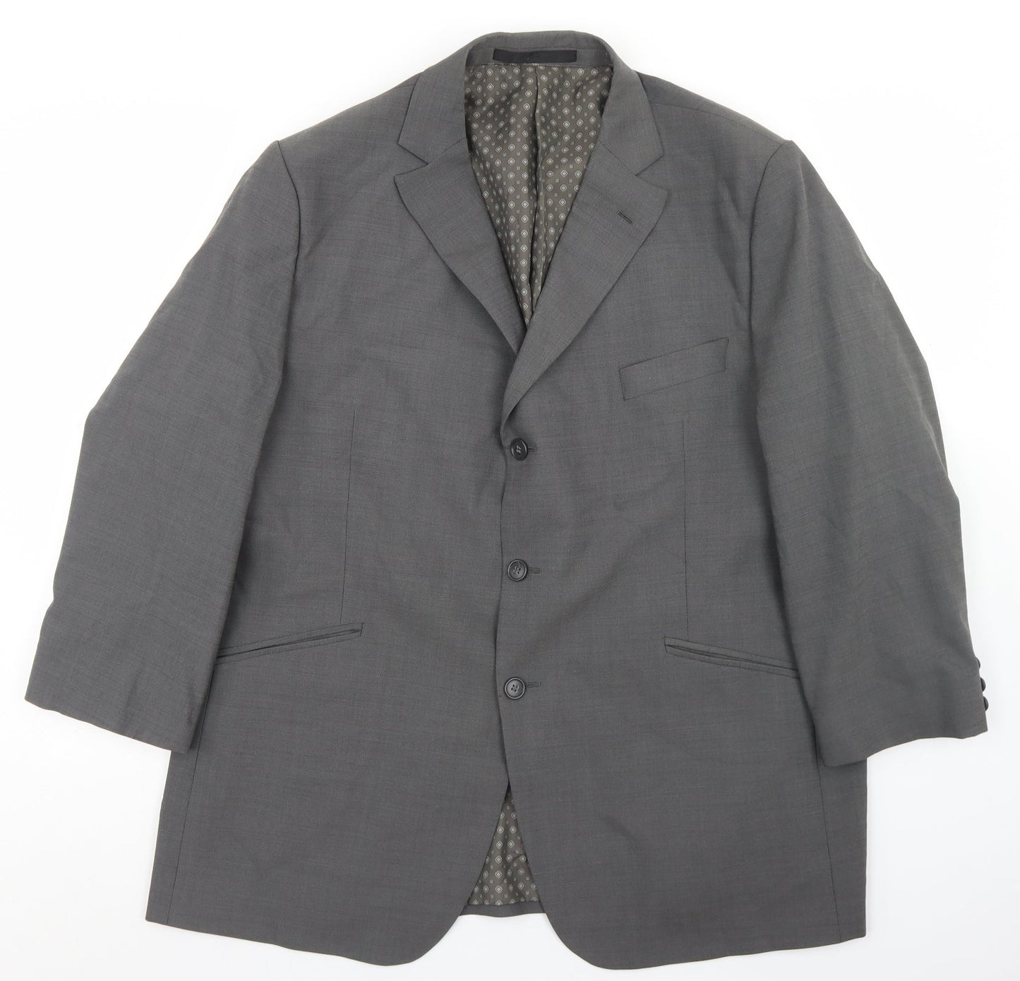Marks and Spencer Mens Grey  Polyester Jacket Blazer Size 46