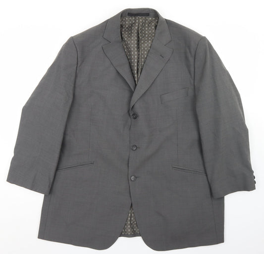 Marks and Spencer Mens Grey  Polyester Jacket Blazer Size 46