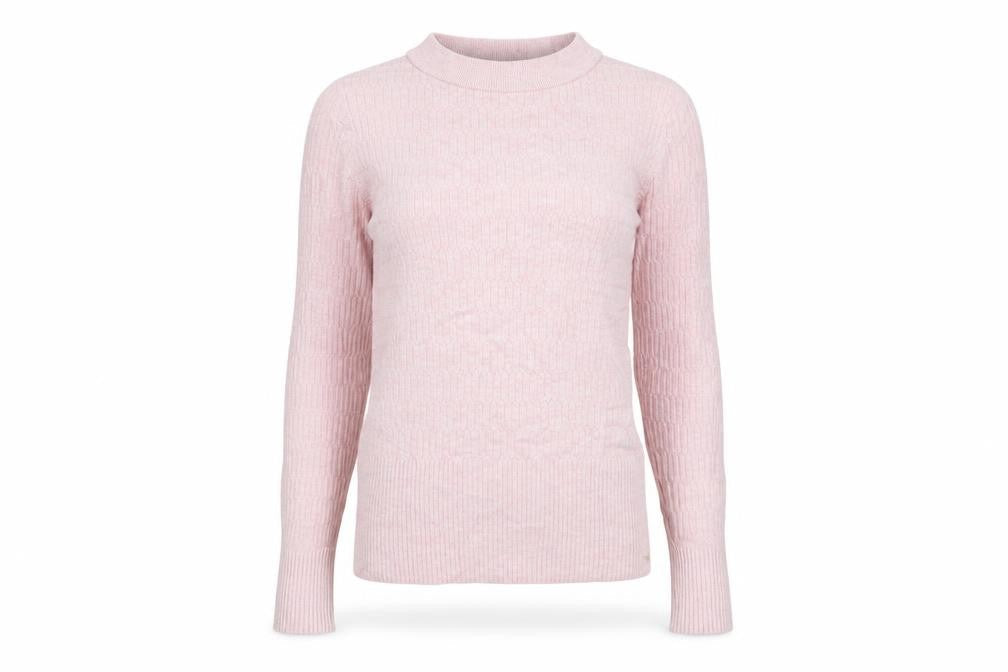 Marks & Spencer Womens Pink High Neck  Viscose Pullover Jumper Size 8