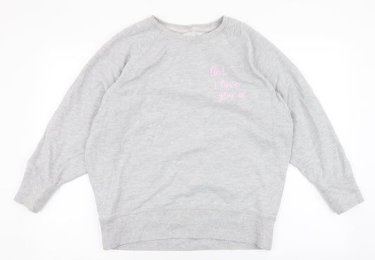 George Womens Grey  Cotton Pullover Sweatshirt Size 12  Pullover