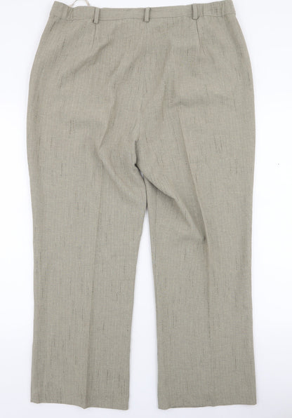Preloved Alexara Womens Green  Polyester Trousers  Size 18 L27 in Regular Zip - Back