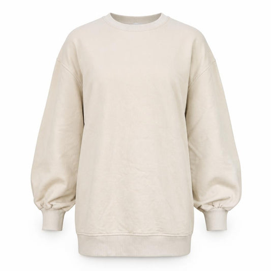 F&F Womens Beige  Cotton Pullover Sweatshirt Size 10  Pullover