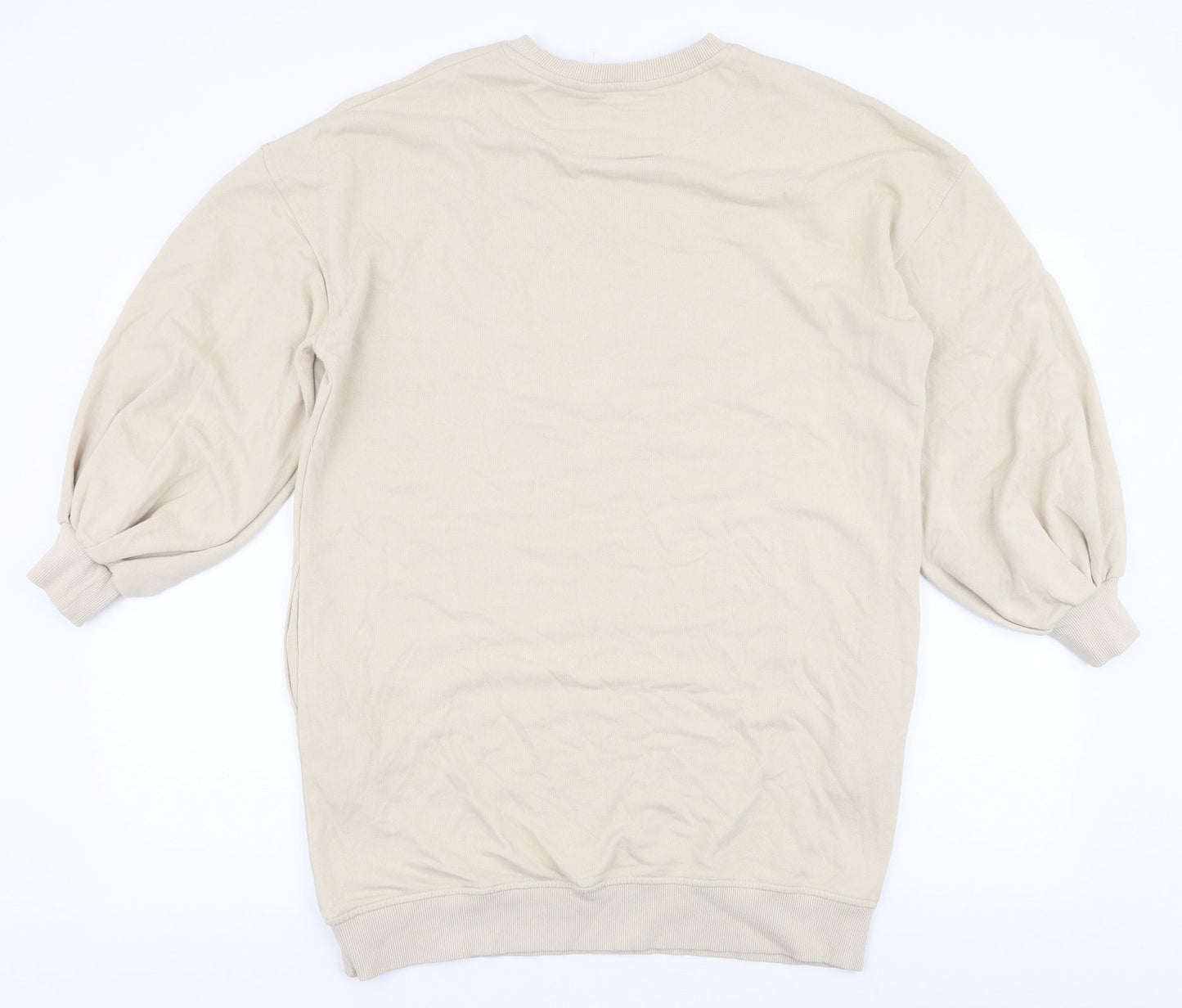 F&F Womens Beige  Cotton Pullover Sweatshirt Size 10  Pullover