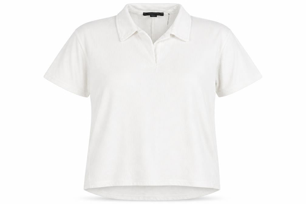 Primark Womens White  Polyester Basic Polo Size 6 Collared - Size 6-8