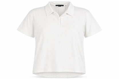 Primark Womens White  Polyester Basic Polo Size 6 Collared - Size 6-8