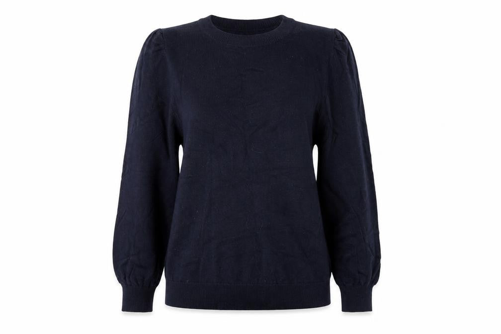 Gallery Womens Blue Round Neck  Viscose Pullover Jumper Size L