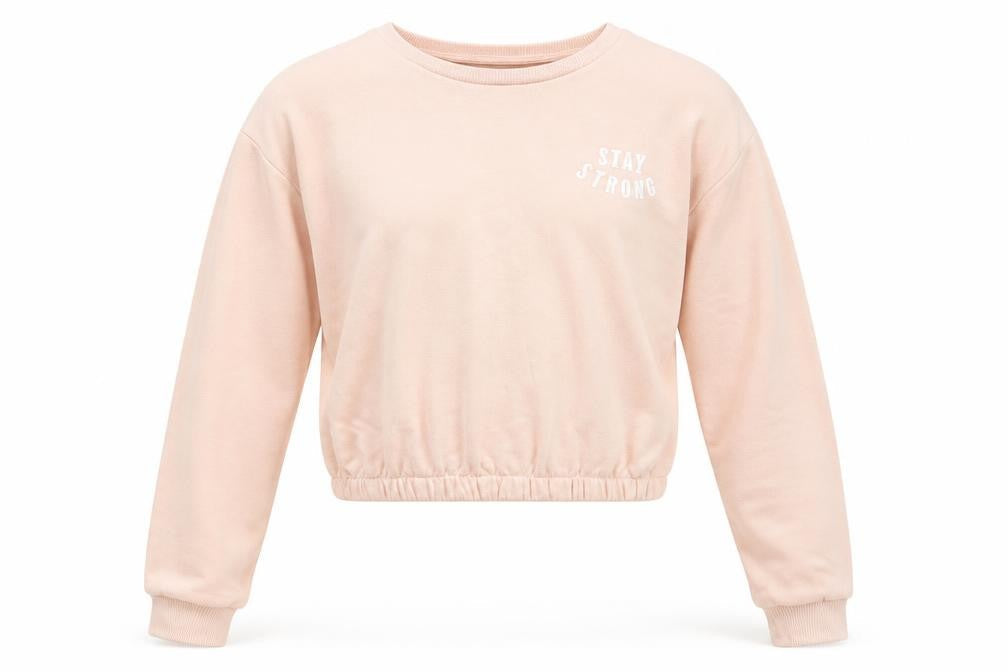 E-vie Girls Pink  Polyester Pullover Sweatshirt Size 11-12 Years   - Stay Strong
