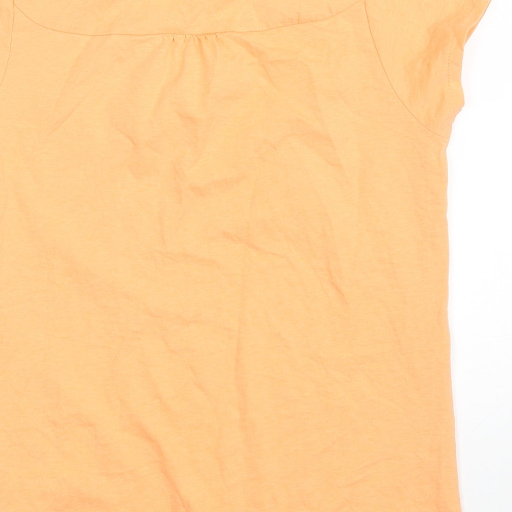 LA Gear Girls Orange  Polyester Pullover T-Shirt Size 11-12 Years V-Neck