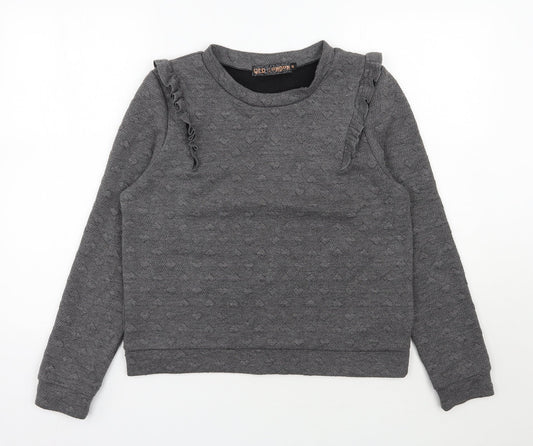 QED London Womens Grey  Polyester Pullover Sweatshirt Size M  Pullover