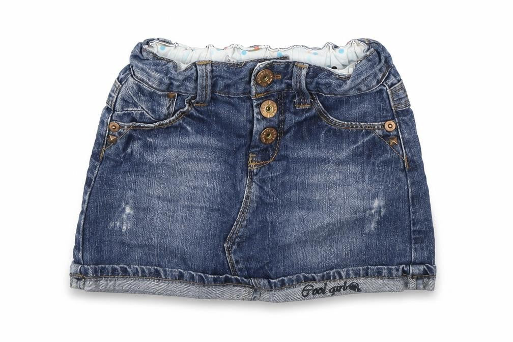 Name It  Girls Blue  Cotton Mini Skirt Size 3-4 Years  Regular