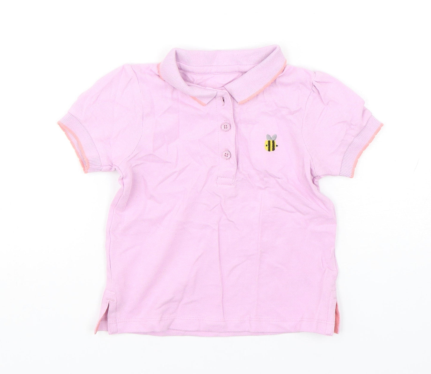 NEXT Girls Pink  Cotton Basic Polo Size 12-18 Months Collared Pullover