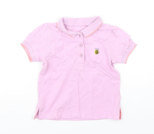 NEXT Girls Pink  Cotton Basic Polo Size 12-18 Months Collared Pullover