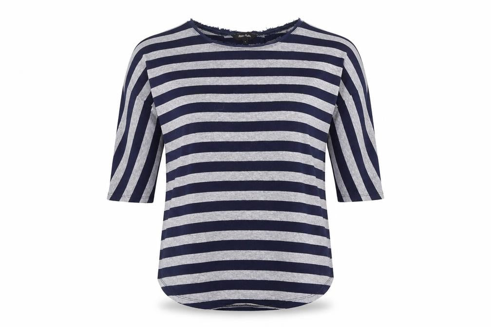 Phase Eight Womens Multicoloured Round Neck Striped Polyester Pullover Jumper Size 10
