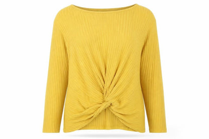New Look Womens Yellow Round Neck  Viscose Pullover Jumper Size 8
