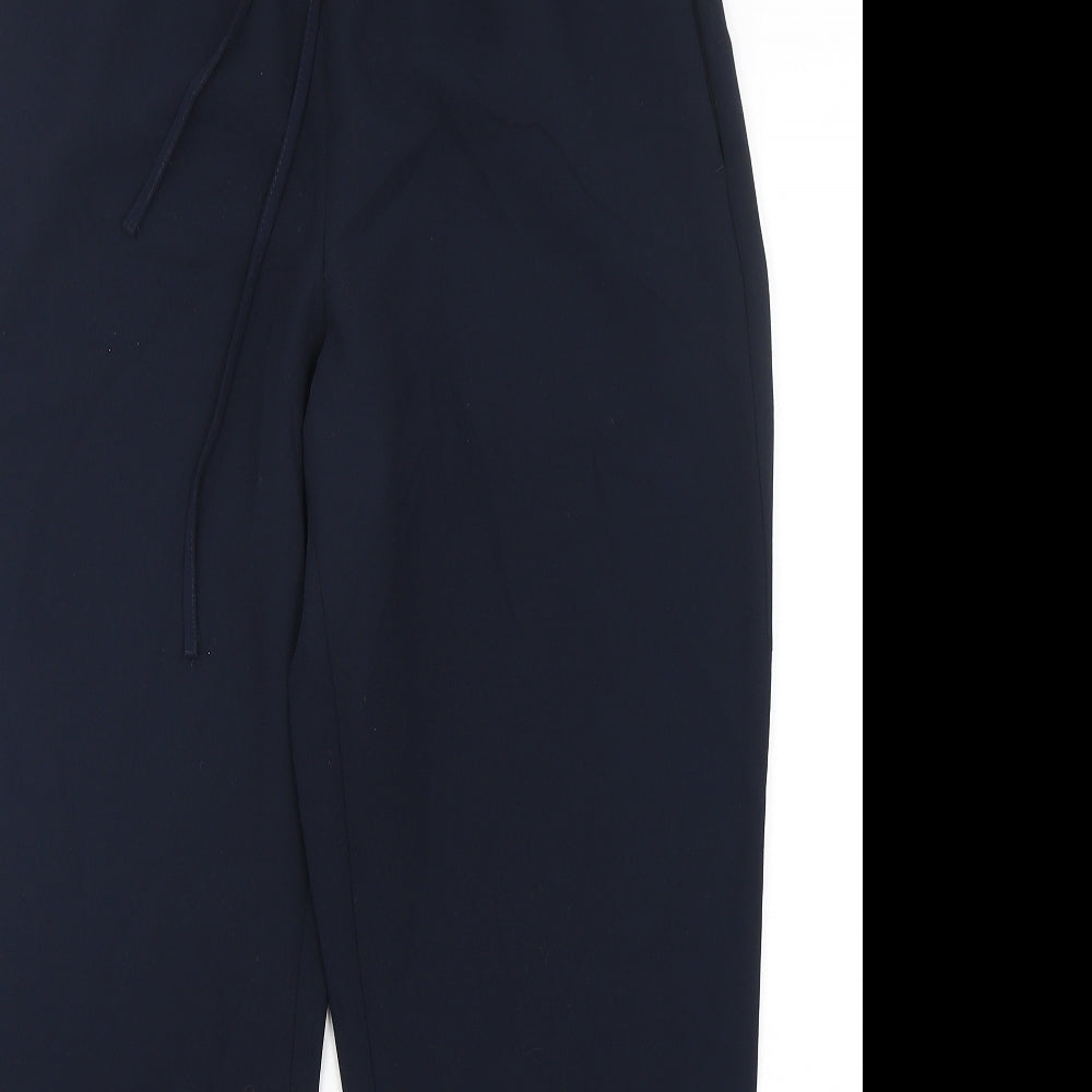 Talbots Womens Blue  Polyester Trousers  Size M L29 in Regular Drawstring