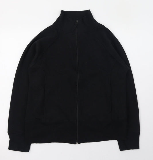 Bonmarché Womens Black Mock Neck  Polyester Full Zip Jumper Size 8