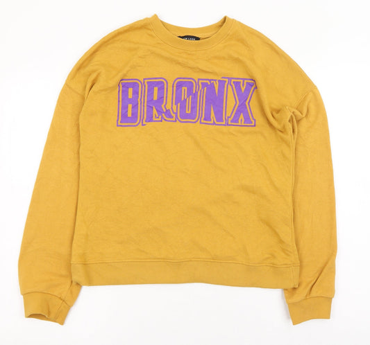 New Look Womens Yellow Round Neck  Polyester Pullover Jumper Size 8   - Bronx