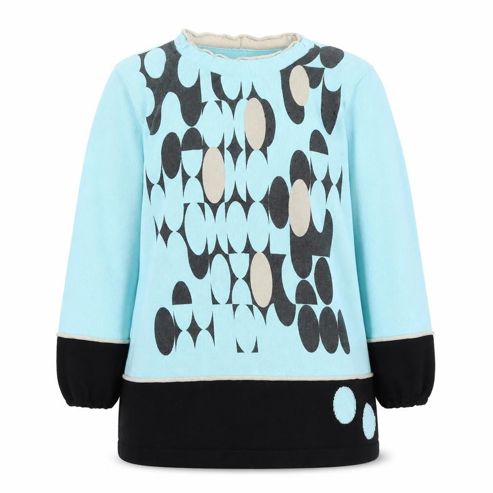 Christa Probst Womens Blue Round Neck  Acrylic Pullover Jumper Size 14