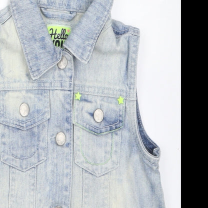Preloved Reporter Girls Blue   Gilet Jacket Size 7 Years  Button - Detail