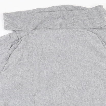 MARBLE Womens Grey Roll Neck  100% Cotton Pullover Jumper Size 10
