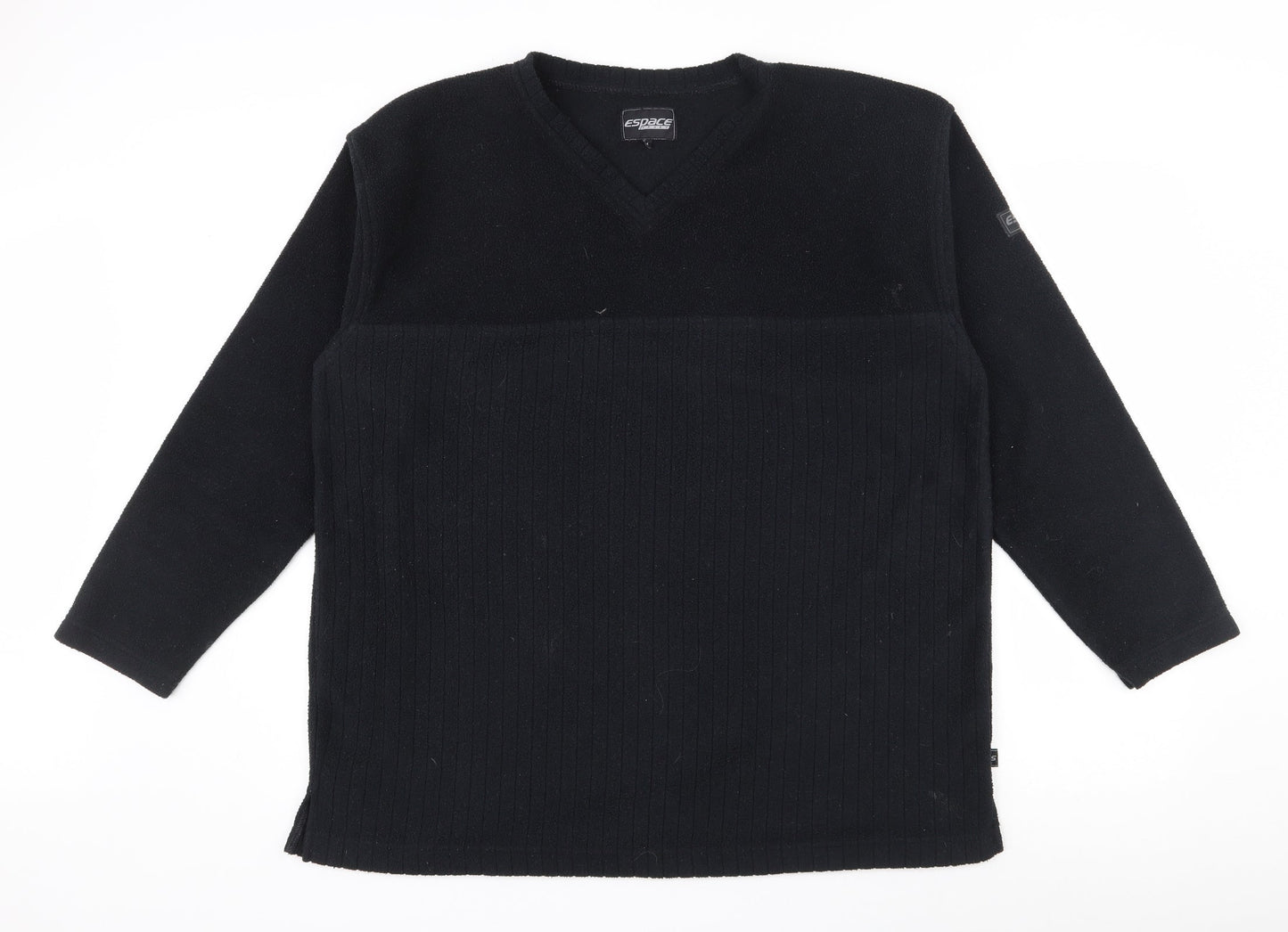 Espace Mens Black  Polyester Pullover Sweatshirt Size M