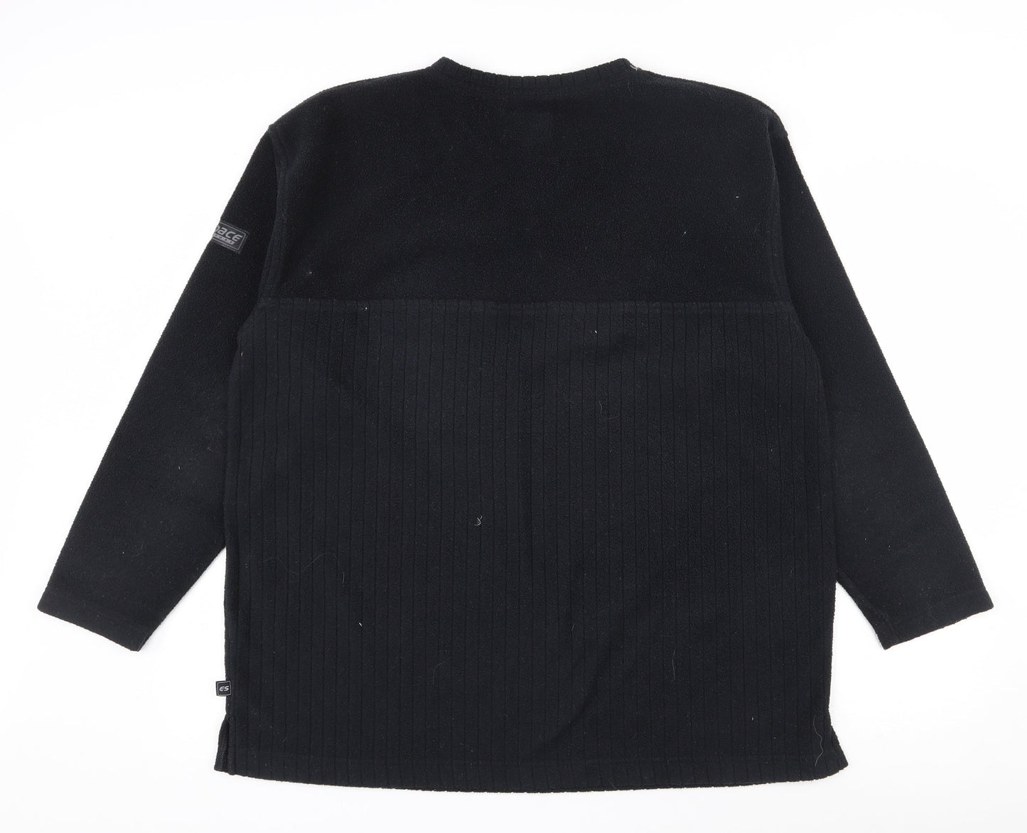 Espace Mens Black  Polyester Pullover Sweatshirt Size M