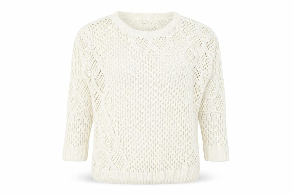 George Womens Ivory Scoop Neck  Acrylic Pullover Jumper Size 14