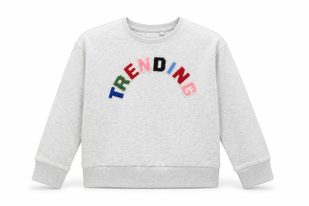 NEXT Girls Grey  Cotton Pullover Sweatshirt Size 9 Years   - Trending