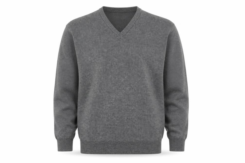 Marks & Spencer Mens Grey V-Neck  Acrylic Pullover Jumper Size L
