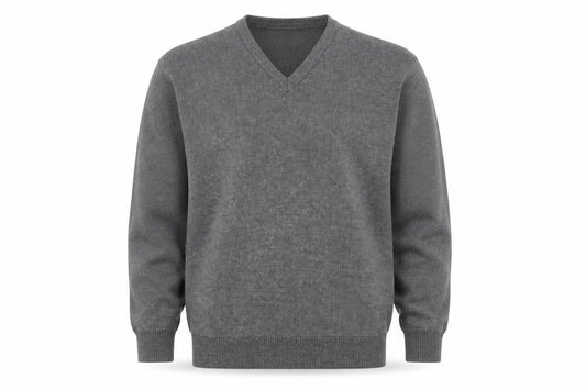 Marks & Spencer Mens Grey V-Neck  Acrylic Pullover Jumper Size L