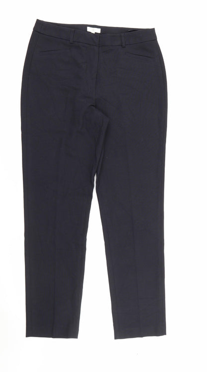 Country Casuals Womens Blue Polyester Carrot Trousers Size 12 L29 in Regular Zip