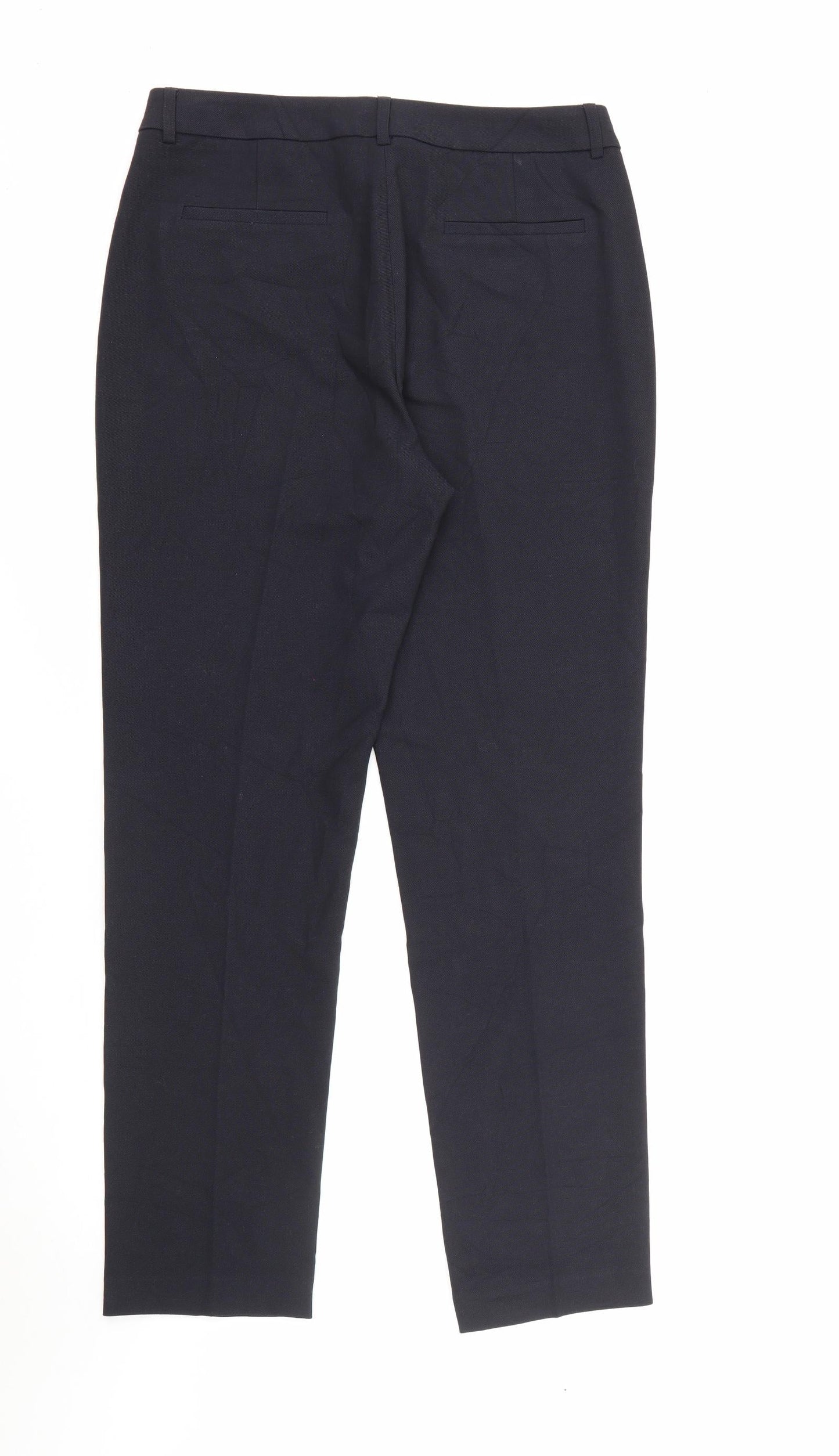 CC Womens Blue  Polyester Carrot Trousers Size 12 L29 in Regular Zip