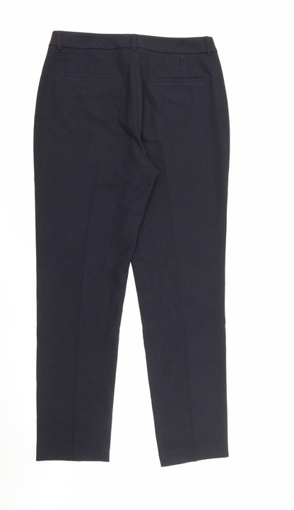 Country Casuals Womens Blue Polyester Carrot Trousers Size 12 L29 in Regular Zip
