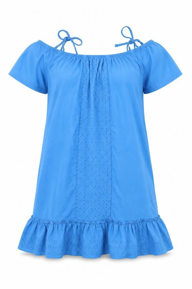 Papaya Womens Blue  100% Cotton Basic T-Shirt Size 8 Scoop Neck