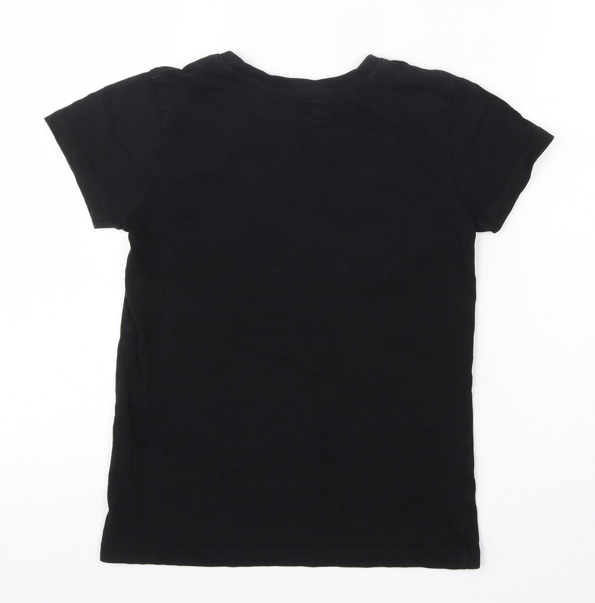 URBN DEPT  Boys Black  100% Cotton Basic T-Shirt Size 8 Years Round Neck