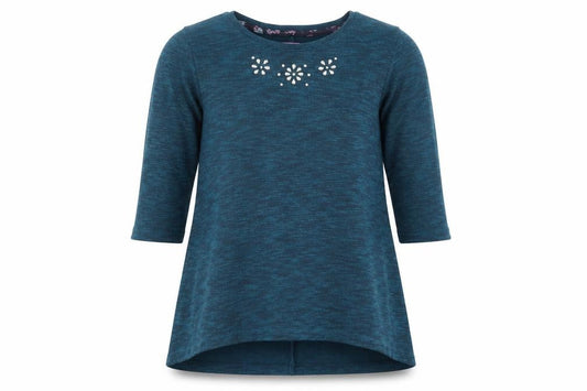 F&F Girls Green Crew Neck  Polyester Tunic Jumper Size 8-9 Years  Pullover - Embellished