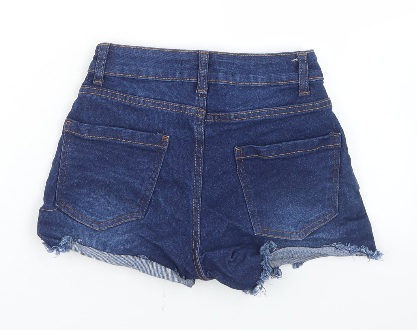 Denim Co Womens Blue  Cotton Hot Pants Shorts Size 6 L3 in Regular Button