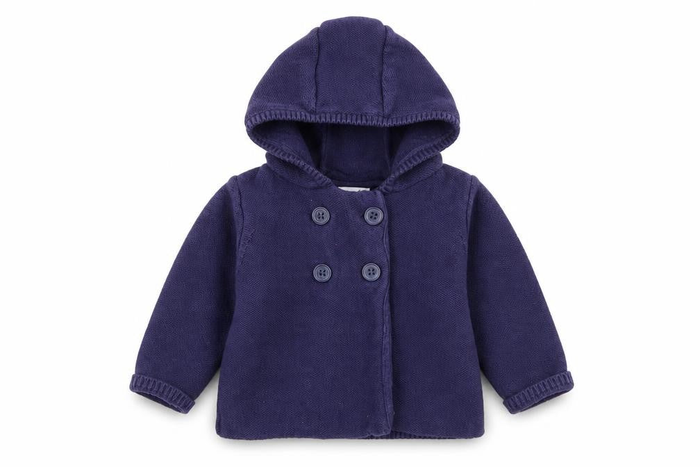 Mini Club Girls Blue  Cotton Cardigan Jumper Size 6-9 Months  Button