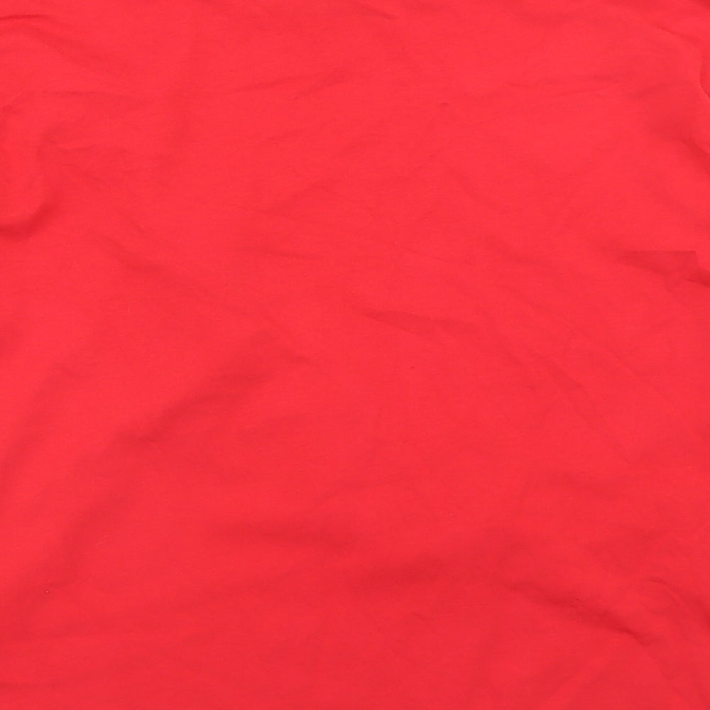 New Look Womens Red  Modal Basic T-Shirt Size 12 Round Neck