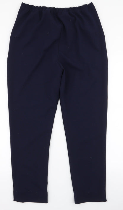 Preloved Afibel Womens Blue  Polyester Trousers  Size 14 L25 in Regular - Back